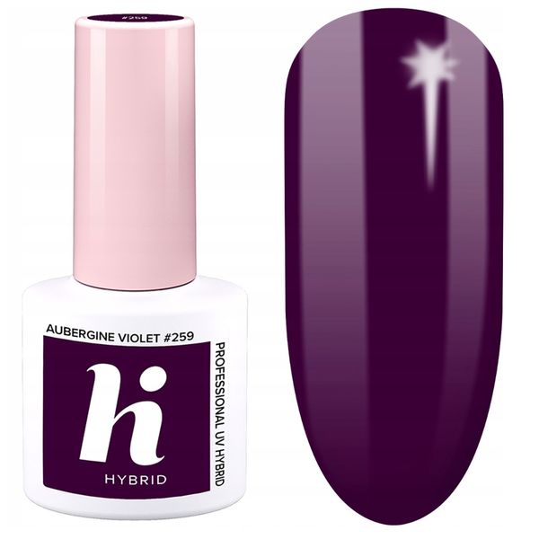 HI HYBRID Lakier hybrydowy #259 Aubergine Violet 5ml zdjęcie 1