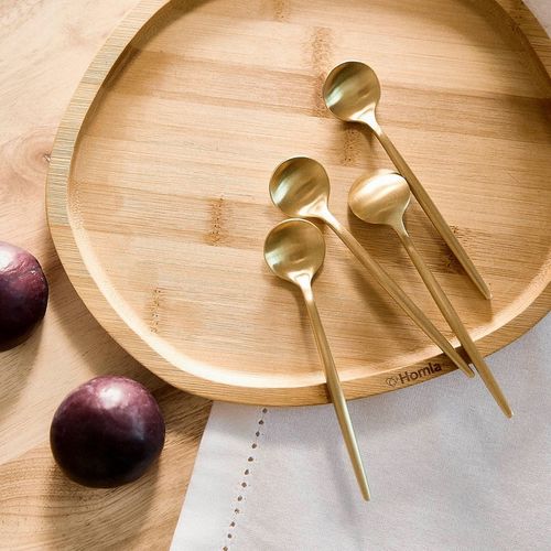Zestaw łyżeczek NOIA złotych 4 szt. HOMLA na Arena.pl