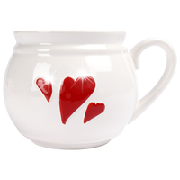 DUŻY KUBEK CERAMICZNY SERCE JUMBO 800 ML NA PREZENT DO KAWY HERBATY