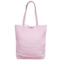 VERA PELLE torebka damska skórzana shopper na ramię V727 różowa