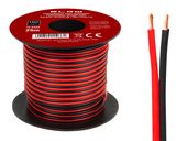 Przewód głośnikowy 2x0,50mm czarno-czerwony 25m