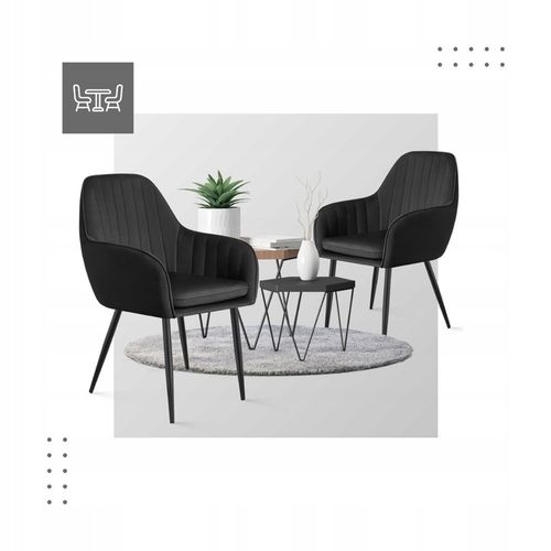 Krzesło welurowe tapicerowane MARK ADLER czarne do jadalni salonu loft na Arena.pl