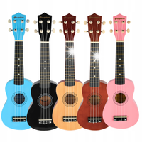 UKULELE SOPRANOWE DREWNIANE DLA DZIECI DO NAUKI GRY NA PREZENT URODZINY