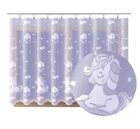 Firana dziecięca JEDNOROŻCE BIEL kucyki konie dla dziewczyn 200x150 TAŚMA