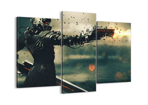 Obraz Na Płótnie - Robot Walka Broń - 130X100 Cm - Cb130X100-3196 na Arena.pl