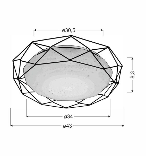 Sven plafon 43 24W LED 3000K chrom zdjęcie 6