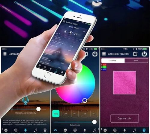 TAŚMA LED RGB KOLOROWA 20M BLUETOOTH STEROWANIE MUZYKĄ APLIKACJA PILOT na Arena.pl
