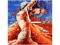 30X30CM ZEGAR TANIEC KASTANIETAMI OBRAZ DREWNO