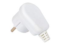 Wtyczka WT-16 PR kątowa biała