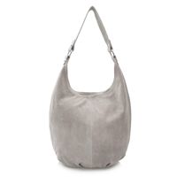 VERA PELLE torebka skórzana zamszowa worek na ramię V058 j.taupe