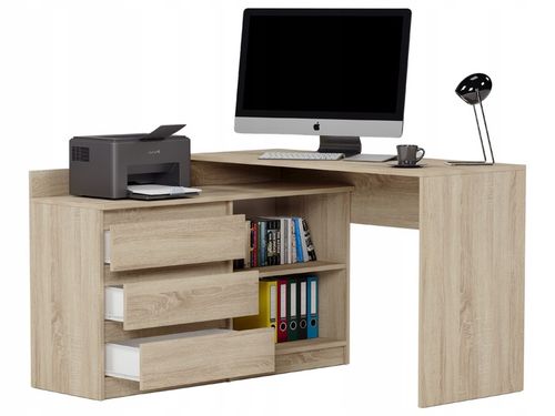 Biurko narożne i komoda zestaw 120x50 sonoma N-15 na Arena.pl