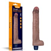 10.5" Real Softee Rechargeable Silicone Vibrating Dildo