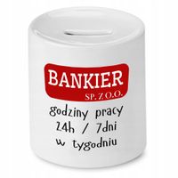 Dla Bankiera Prezent Skarbonka Godziny Pracy Z Nadrukiem Ze Zdjęciem