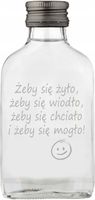 Buteleczka setka śmieszny napis tekst wzór na imprezę urodziny z grawerem