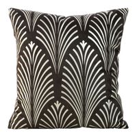 POSZEWKA WELUR VELVET NADRUK PIÓRA 45X45 CZARNA