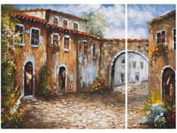 70X50CM UROKLIWA ULICZKA DWÓJ OBRAZ NIESYMETRYCZNY