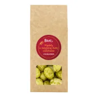 Migdały w belgijskiej białej czekoladzie z zieloną herbatą 100g