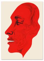 Plakat czerwona twarz ilustracja 50x70 cm