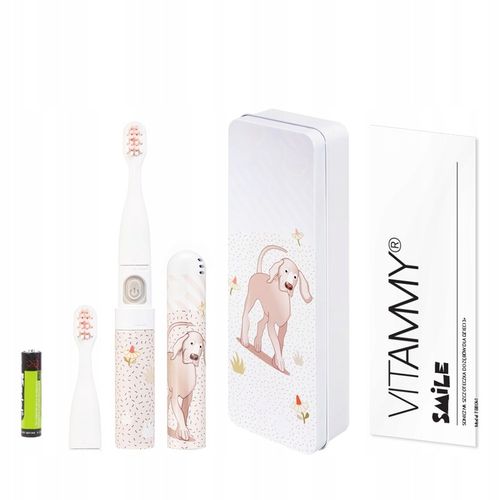 SZCZOTECZKA SONICZNA ELEKTRYCZNA DO ZĘBÓW DZIECI 3+ VITAMMY SMILE PIES+ETUI na Arena.pl