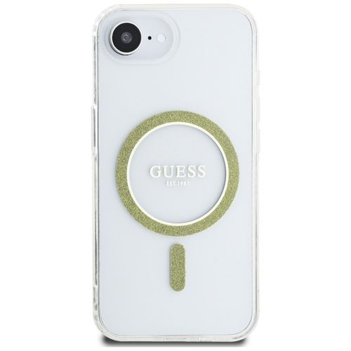Etui Guess IML Glitter Circle MagSafe do iPhone 16e przezroczysty na Arena.pl