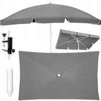 Parasol OGRODOWY plażowy UCHYLNY mocny 200 cm łamany z uchwytem