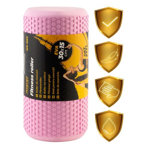 Roller wałek do ćwiczeń EVA NS-963 różowy na Arena.pl