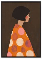 Plakat ilustracja profil koła w ramie 50x70 cm w czarnej ramie