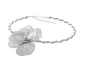 choker przeplatanka z kwiatem (c23/zim/52ag)