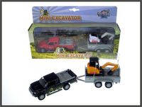 ND17_ZA-96821 Auto z przyczepą z koparką w pud.