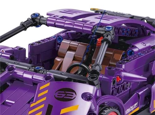 Zestaw Klocków Auto Sportowe Fioletowe 470El. na Arena.pl