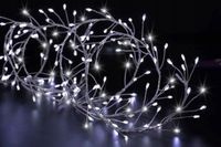 GIRLANDA ŚWIETLNA ŚWIĄTECZNA ZEWNĘTRZNA GAŁĄZKA ZIMNA BIEL 800 LED 100 CM