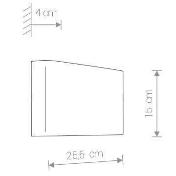 Kinkiet LAMPA ścienna HAGA 9708 Nowodvorski metalowa OPRAWA przyścienna prostokątna biała na Arena.pl