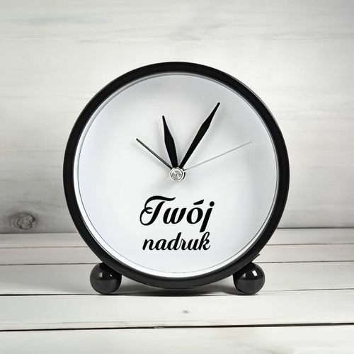 Czarny budzik z Twoim nadrukiem na Arena.pl