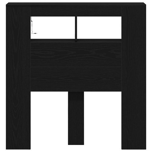 Wezgłowie LED z półką Czarny dąb 100 x 18.5 x 103.5 cm na Arena.pl
