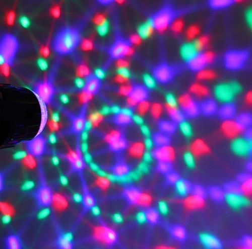 Kula dyskotekowa Disco Ball RGB LED reflektor sound active + pilot na Arena.pl