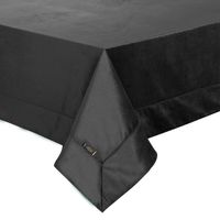 Obrus elegancki z welwetu z ozdobną Kantą 145X180 czarny