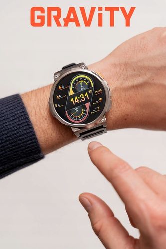 DUŻY zegarek męski SMARTWATCH GRAVITY z ROZMOWAMI DUŻA BATERIA 730mAh 1.85" na Arena.pl