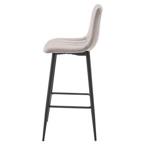 Hoker POZZA - aksamit ciemny beż / nogi czarne x 1 na Arena.pl