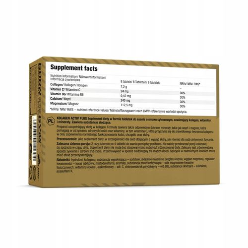 OLIMP KOLAGEN ACTIV PLUS SE 80tab COLLAGEN NA STAWY KOŚCI MAGNEZ WITAMINA C na Arena.pl