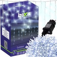 Kurtyna Światełka Lampki Zewnętrzne ŚWIĄTECZNE Ciepłe Białe 300LED 15m