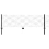 Ogrodzenie z słupkami Szary 0.4 x 50 m Stal