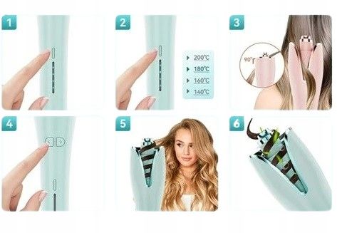 LOKÓWKA CERAMICZNA AUTOMATYCZNA SPIN CURL DO WŁOSÓW ROBIENIA LOKÓW zdjęcie 8