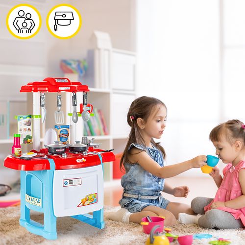 Kuchnia dla dzieci z piekarnikiem i zlewem Niebieska na Arena.pl