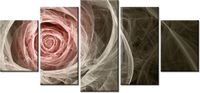 70CM 150CM OBRAZ 5 ELEM RÓŻA KTALNA JASNY RÓŻ ŚCIENNY