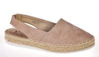 Sandały espadryle zamszowe niska platforma beżowe Rozmiar obuwia - 38
