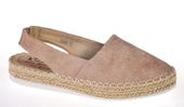 Sandały espadryle zamszowe niska platforma beżowe Rozmiar obuwia - 38