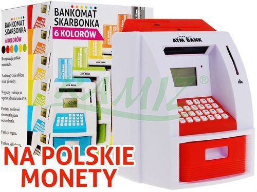 BANKOMAT - MAŁY BANKIER - SKARBONKA LICZĄCA PLN ! na Arena.pl