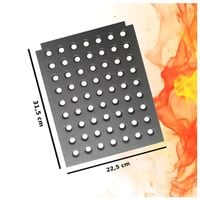 RUSZT ŻELIWNY DZIURKOWANY DO KOMINKA PIECA 31,5x22,5 Z WYCIĘCIEM KOMINKOWY