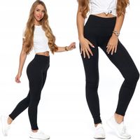 Spodnie Wygodne Leginsy Damskie Mocno Kryjące 1100-018 3XL czarne