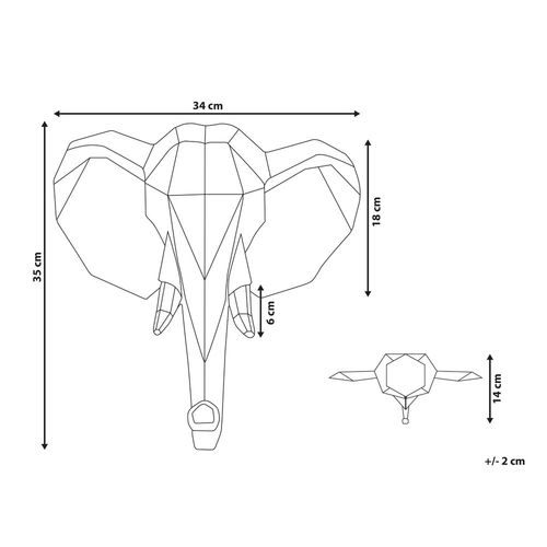Figurka Ścienna Głowa Słonia Biała Payar na Arena.pl